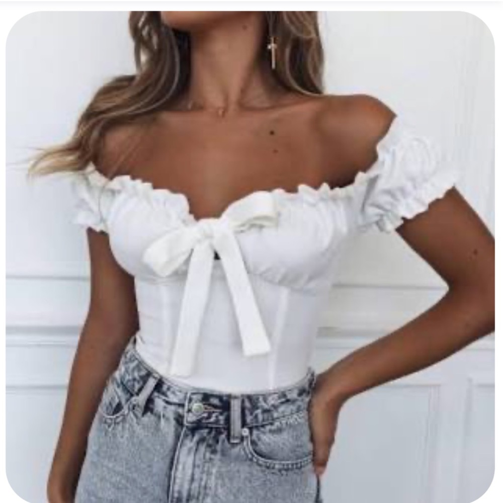 White Fox Boutique White Loveless Bodysuit